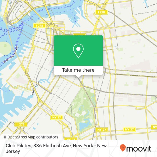 Mapa de Club Pilates, 336 Flatbush Ave