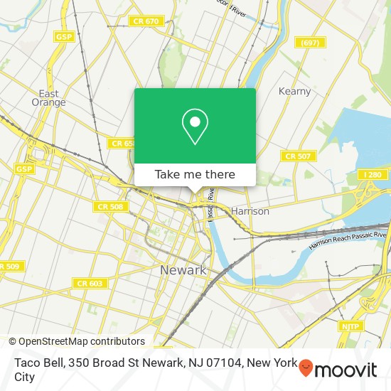 Taco Bell, 350 Broad St Newark, NJ 07104 map