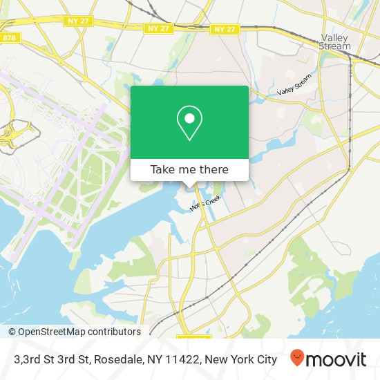 Mapa de 3,3rd St 3rd St, Rosedale, NY 11422