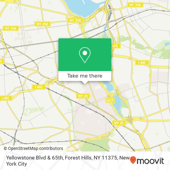 Yellowstone Blvd & 65th, Forest Hills, NY 11375 map