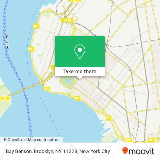 Mapa de Bay Benson, Brooklyn, NY 11228