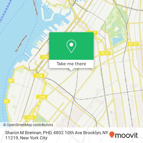 Sharon M Brennan, PHD, 4802 10th Ave Brooklyn, NY 11219 map