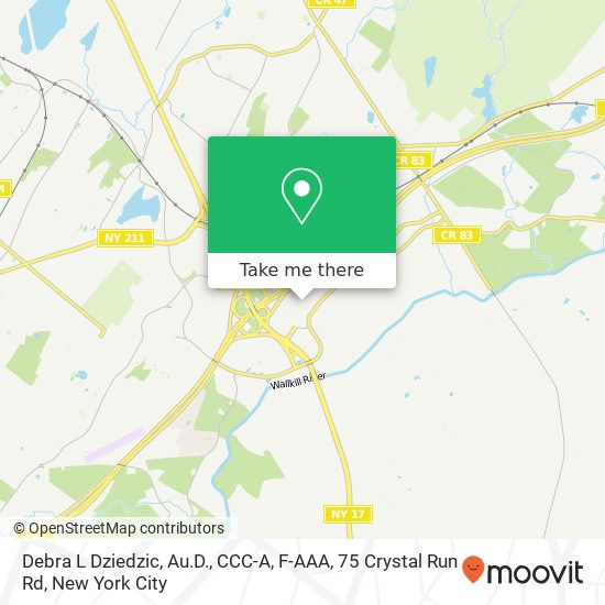 Mapa de Debra L Dziedzic, Au.D., CCC-A, F-AAA, 75 Crystal Run Rd