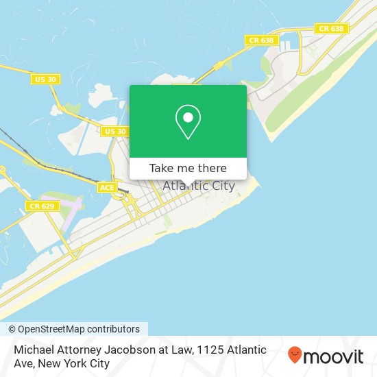 Mapa de Michael Attorney Jacobson at Law, 1125 Atlantic Ave
