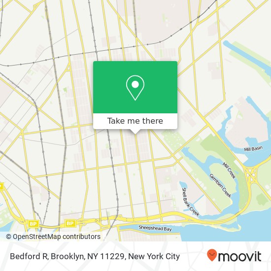 Mapa de Bedford R, Brooklyn, NY 11229