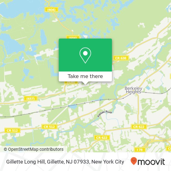 Mapa de Gillette Long Hill, Gillette, NJ 07933