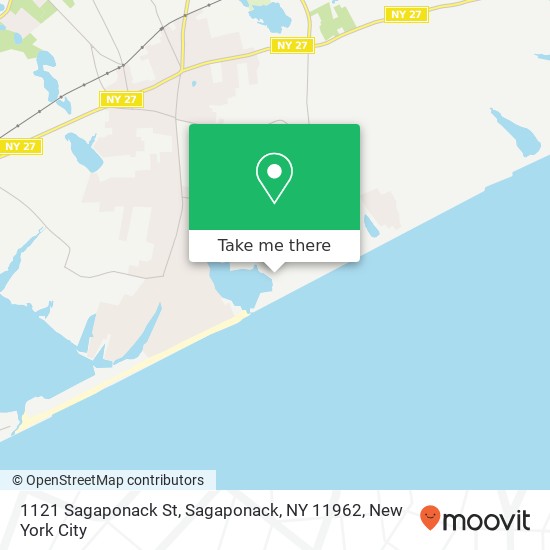 Mapa de 1121 Sagaponack St, Sagaponack, NY 11962