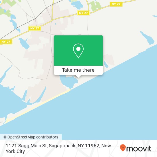 Mapa de 1121 Sagg Main St, Sagaponack, NY 11962