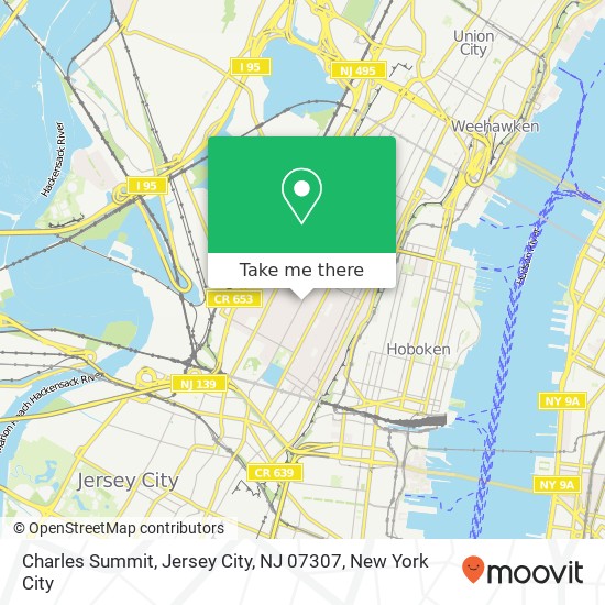 Mapa de Charles Summit, Jersey City, NJ 07307