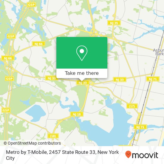 Mapa de Metro by T-Mobile, 2457 State Route 33