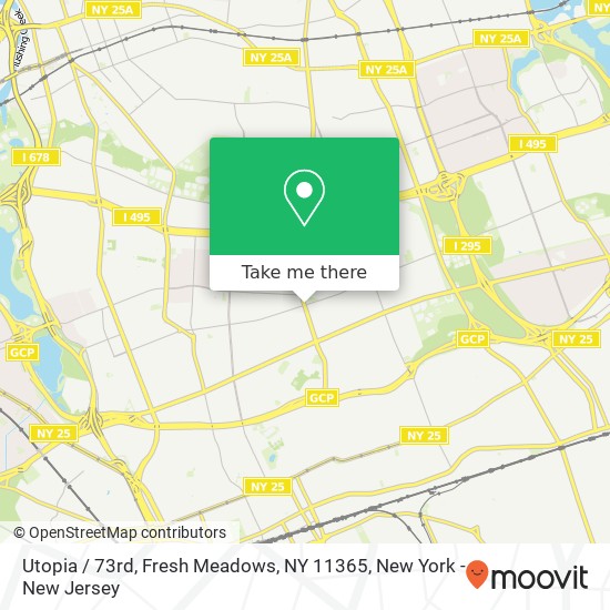 Mapa de Utopia / 73rd, Fresh Meadows, NY 11365