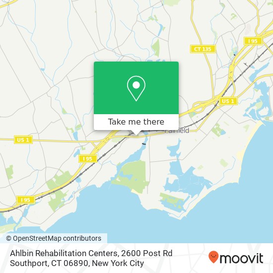 Ahlbin Rehabilitation Centers, 2600 Post Rd Southport, CT 06890 map