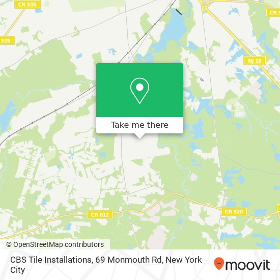 CBS Tile Installations, 69 Monmouth Rd map