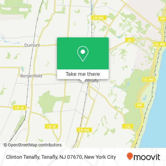 Mapa de Clinton Tenafly, Tenafly, NJ 07670