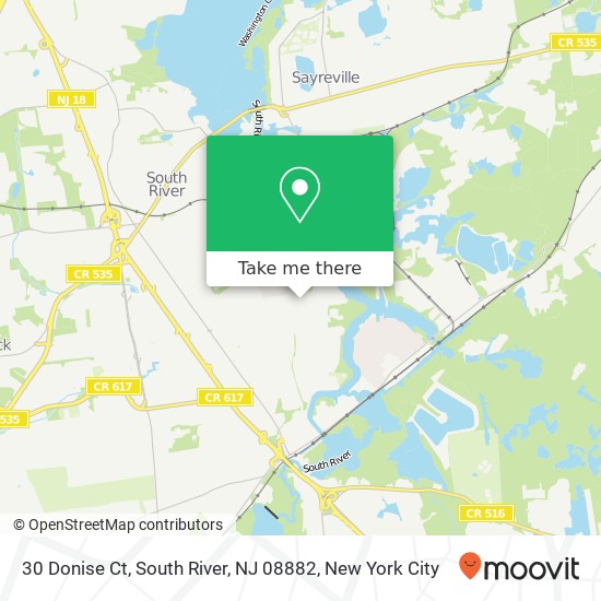 Mapa de 30 Donise Ct, South River, NJ 08882