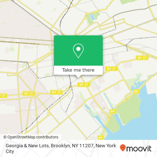 Mapa de Georgia & New Lots, Brooklyn, NY 11207
