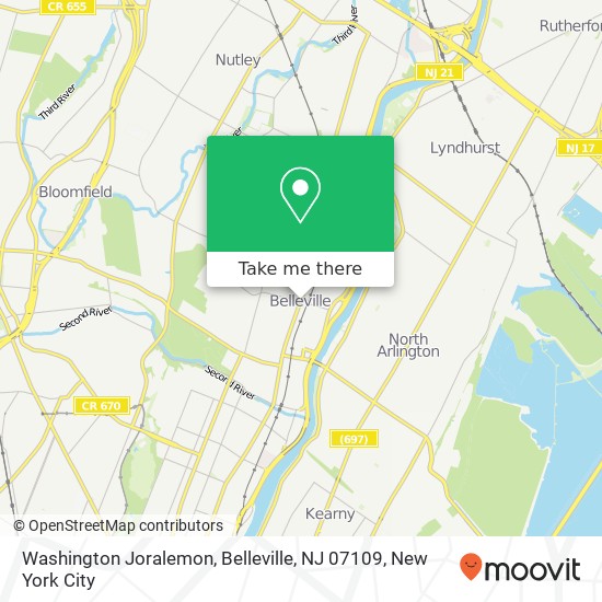 Washington Joralemon, Belleville, NJ 07109 map