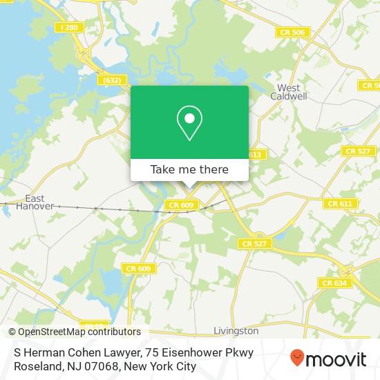 S Herman Cohen Lawyer, 75 Eisenhower Pkwy Roseland, NJ 07068 map