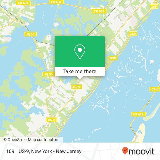 Mapa de 1691 US-9, Ocean View, NJ 08230