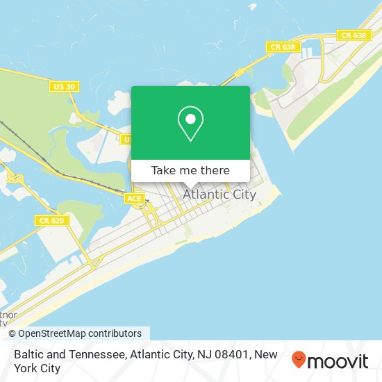 Mapa de Baltic and Tennessee, Atlantic City, NJ 08401