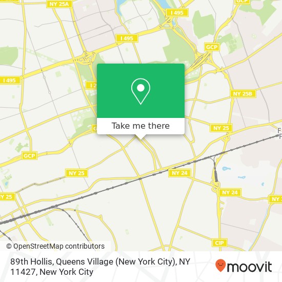 Mapa de 89th Hollis, Queens Village (New York City), NY 11427