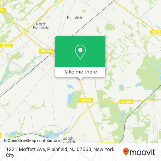 1221 Moffett Ave, Plainfield, NJ 07060 map