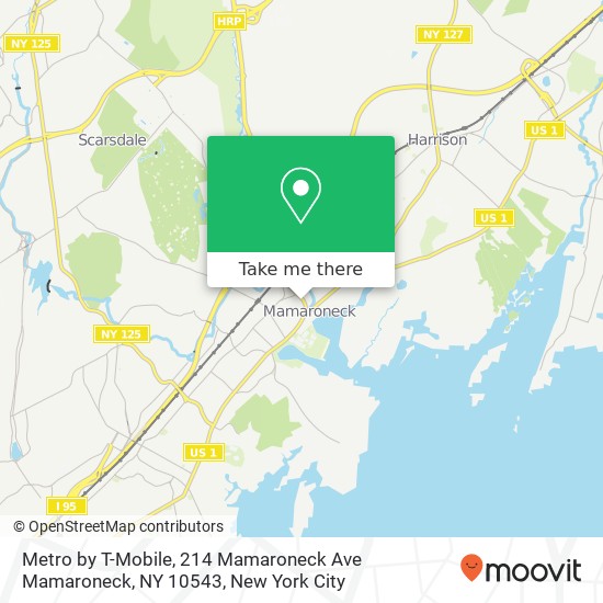 Mapa de Metro by T-Mobile, 214 Mamaroneck Ave Mamaroneck, NY 10543