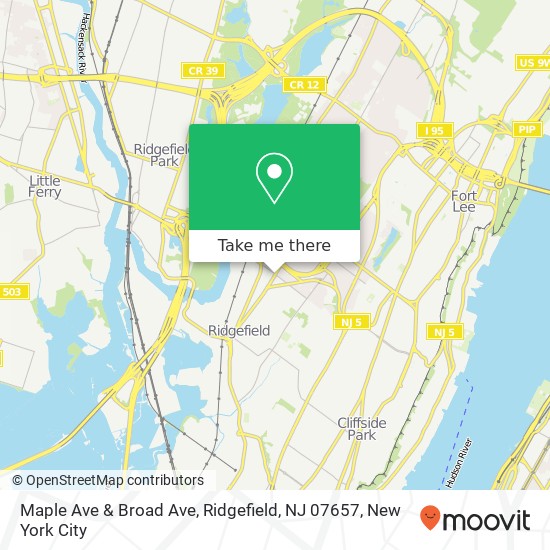 Maple Ave & Broad Ave, Ridgefield, NJ 07657 map