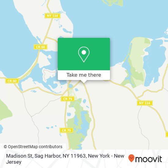 Mapa de Madison St, Sag Harbor, NY 11963