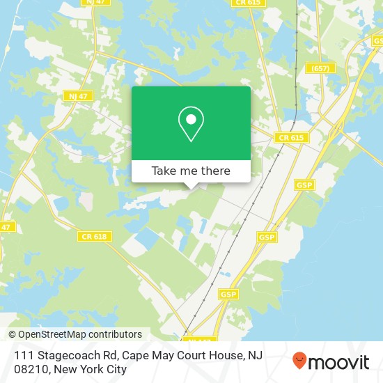 111 Stagecoach Rd, Cape May Court House, NJ 08210 map