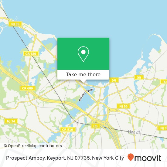 Mapa de Prospect Amboy, Keyport, NJ 07735