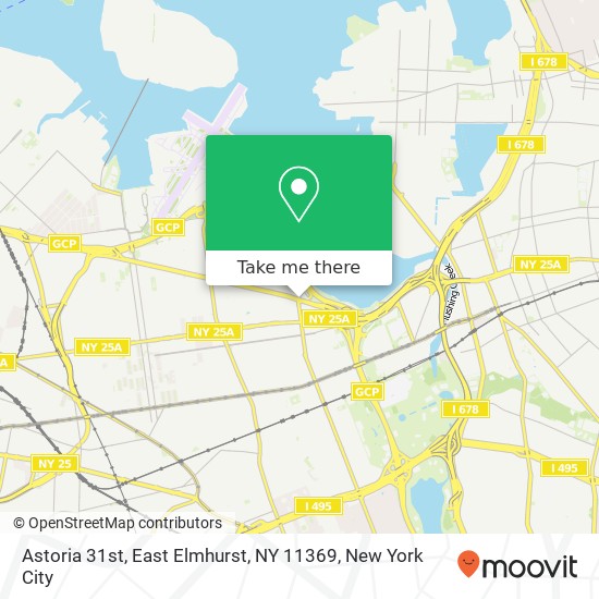 Mapa de Astoria 31st, East Elmhurst, NY 11369