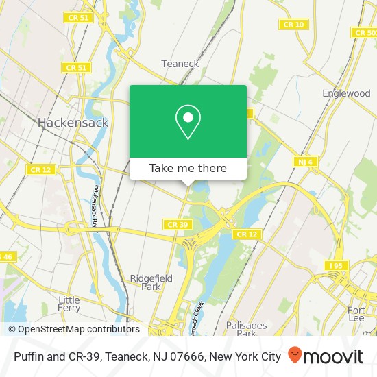 Mapa de Puffin and CR-39, Teaneck, NJ 07666