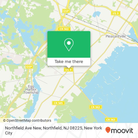 Northfield Ave New, Northfield, NJ 08225 map