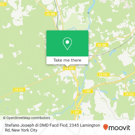 Mapa de Stefano Joseph di DMD Facd Ficd, 2345 Lamington Rd