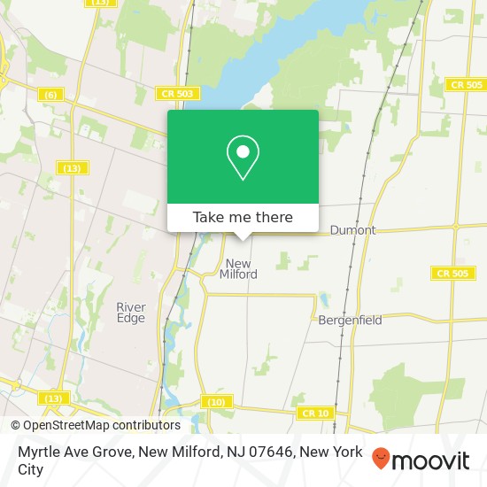 Mapa de Myrtle Ave Grove, New Milford, NJ 07646