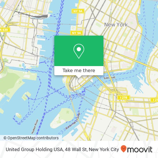 Mapa de United Group Holding USA, 48 Wall St