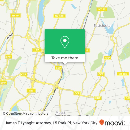 Mapa de James F Lysaght Attorney, 15 Park Pl