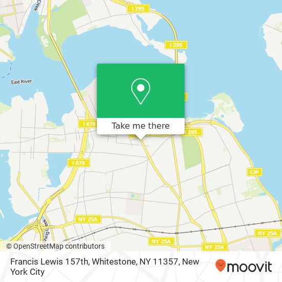 Mapa de Francis Lewis 157th, Whitestone, NY 11357