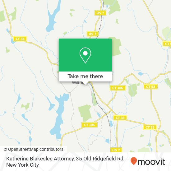 Katherine Blakeslee Attorney, 35 Old Ridgefield Rd map