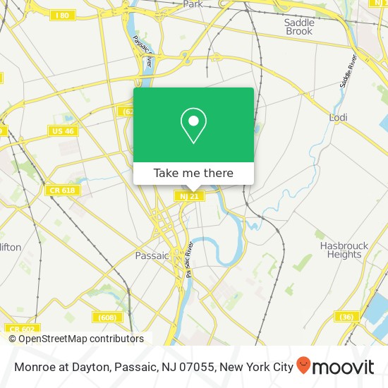 Mapa de Monroe at Dayton, Passaic, NJ 07055