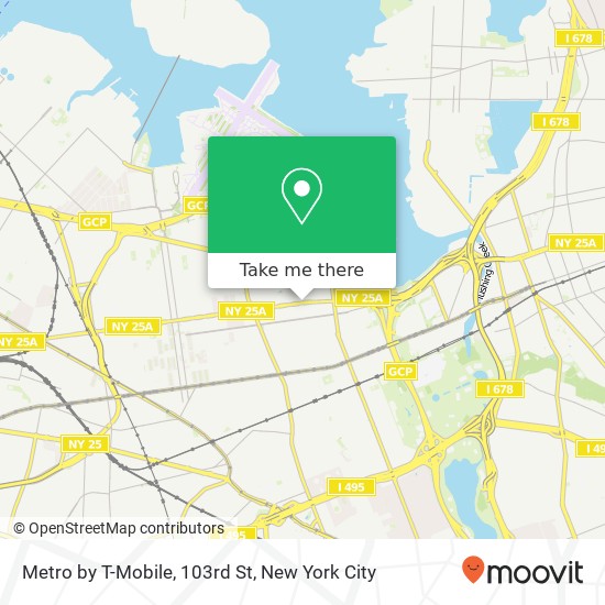 Mapa de Metro by T-Mobile, 103rd St