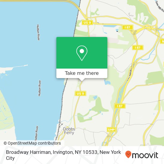 Mapa de Broadway Harriman, Irvington, NY 10533