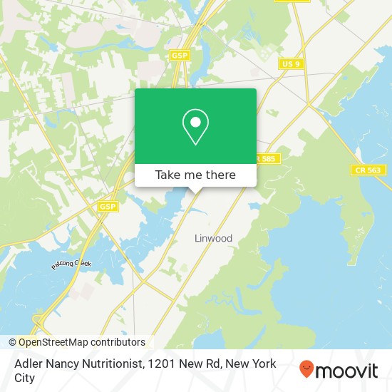 Mapa de Adler Nancy Nutritionist, 1201 New Rd