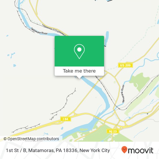 1st St / B, Matamoras, PA 18336 map