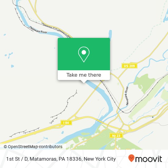 1st St / D, Matamoras, PA 18336 map