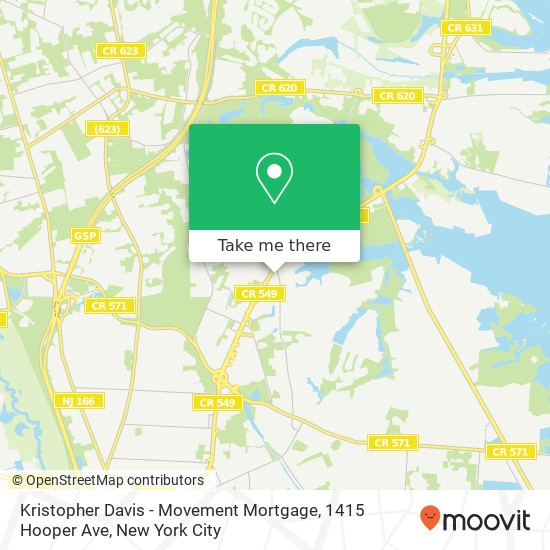 Kristopher Davis - Movement Mortgage, 1415 Hooper Ave map