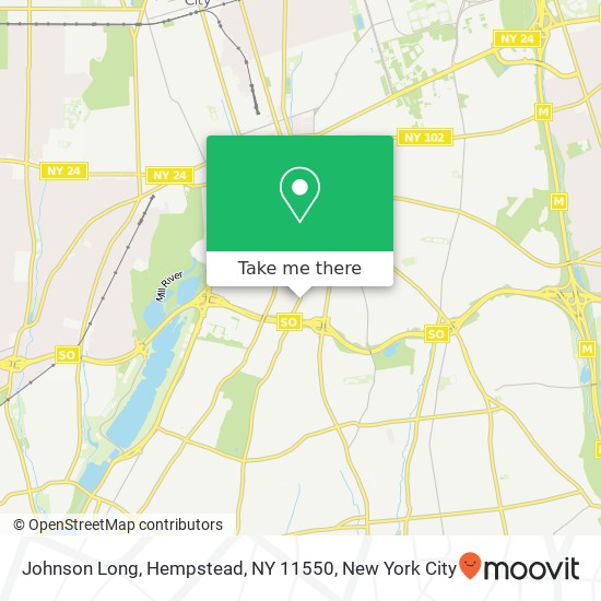 Mapa de Johnson Long, Hempstead, NY 11550