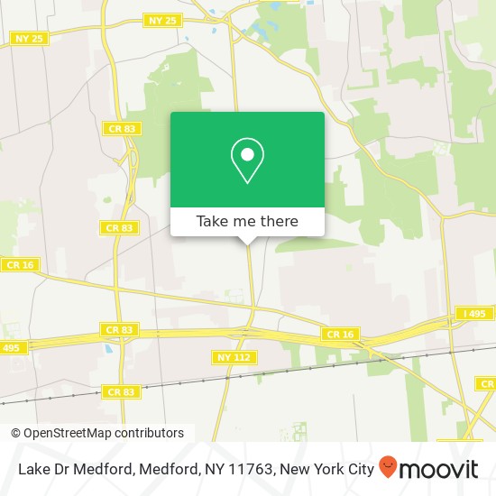 Mapa de Lake Dr Medford, Medford, NY 11763