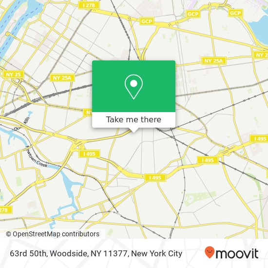 63rd 50th, Woodside, NY 11377 map